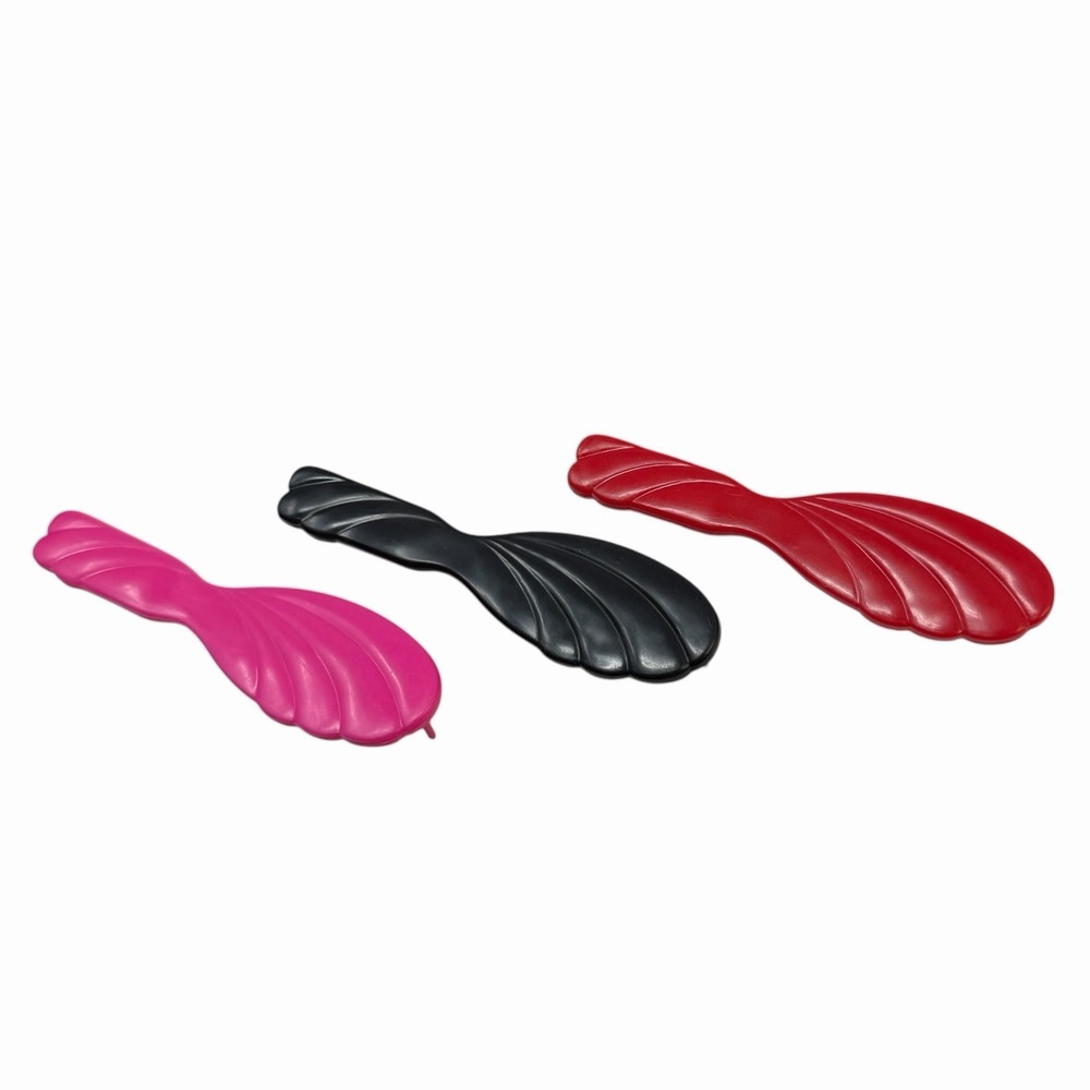 Vintage Style Doll Hairbrush Set 3pc Pink Black Red‎ Scalloped Shell Design
